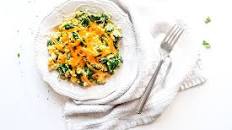 Spinach and Cheddar Scrambled Eggs