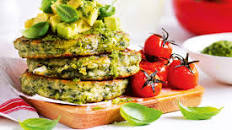 Spinach and feta fritters