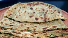 Spinach cheese paratha