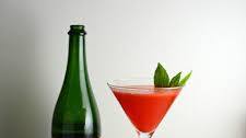 Strawberry Basil Champagne Cocktail
