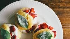 Strawberry Basil Coconut Cream Puffs