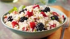 Strawberry Blackberry Quinoa with Honey Dressing