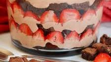 Strawberry Brownie Trifle