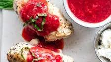 Strawberry Chicken with Goat Cheese