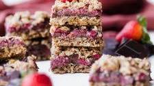 Strawberry Chocolate Chunk Oatmeal Bars