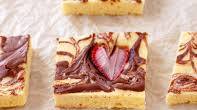 Strawberry Nutella Shortbread Cake Squares