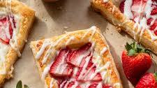 Strawberry and Cream Cheese Puff Pastry Tarts