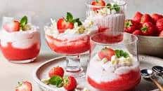 Strawberry and white chocolate mousse