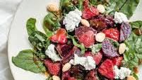 Summer Strawberry Salad With Roasted Beets & Goat Cheese