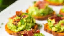 Sweet Potato Bites with Avocado and Bacon