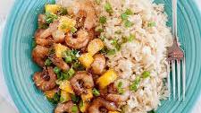 Sweet and Spicy Mango Shrimp Stir Fry