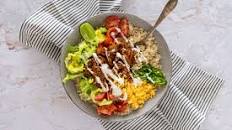 Taco Spiced Pulled Beef Quinoa Bowl with Lime Crema