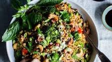 Thai Vegetable Fried Rice with Cashews