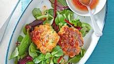 Thai curry fish cakes with sweet chilli dressing