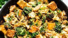 Tofu Stir-Fry with Vegetables and Peanut Sauce