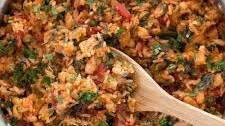 Tomato Herb Rice with White Beans and Spinach