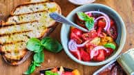 Tomato, Red Onion and Anchovy Bruschetta