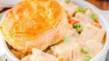 Turkey Pot Pie Recipe with Biscuits