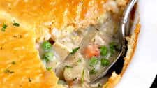 Turkey Pot Pie with Biscuit Topping