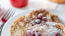 VEGAN EGGNOG FRENCH TOAST WITH CRACKED CRANBERRY MAPLE SYRUP