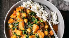 Vegan Chickpea, Sweet Potato, and Kale Curry