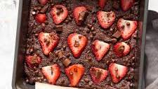 Vegan Strawberry Brownies (Gluten-free Grain-free)