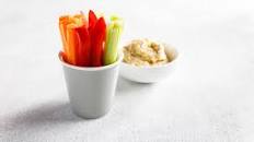 Vegetable sticks and hummus