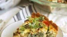 Veggie Mediterranean Quiche (with goat cheese!)