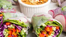 Veggie Spring Rolls with Peanut Sauce