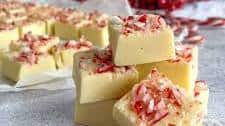 White Chocolate Peppermint Fudge