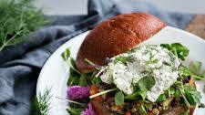 Wild Rice Veggie Burgers with Herbed Ricotta