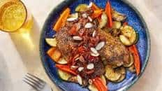 Za’atar-Spiced Tilapia with Sautéed Vegetables & Tomato Pan Sauce