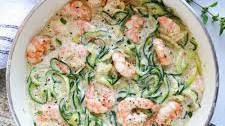 Zucchini Alfredo With Shrimp