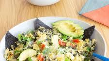 Zucchini Breakfast Eggs with Green Chilis