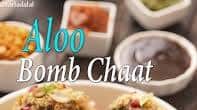 aloo bomb chaat recipe | atom bomb chaat | potato bomb chaat |