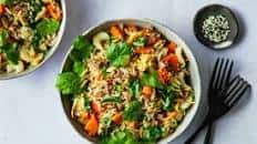 20-Minute Spicy Lamb Rice with Oyster Sauce & Choy Sum