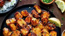 Air Fryer Bang Bang Salmon Bites