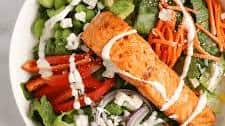 Air Fryer Buffalo Salmon Salad