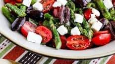 Asparagus Salad with Tomatoes, Olives, and Feta