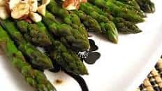 Asparagus with Garam Masala, Butter and Toasted Hazelnuts