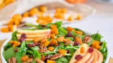 Autumn Spinach Salad with Roasted Pumpkin