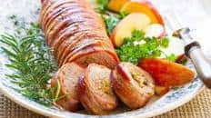 Bacon-Wrapped Stuffed Pork Tenderloin