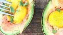 Baked Avocado With Egg And Salmon