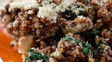 Baked Quinoa with Spinach and Cheese