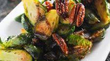 Balsamic Glazed Oven Roasted Brussels Sprouts