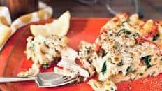 Bbq chicken, spinach and pasta frittata