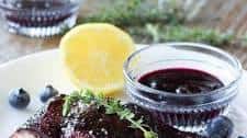 Blueberry Balsamic Glazed Salmon