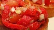 Bruschetta with Roasted Sweet Red Peppers