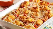 Buffalo Chicken Biscuit Casserole