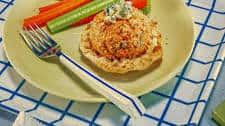 Buffalo Salmon Salad English Muffins